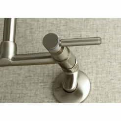 Kingston Brass Concord 8-Inch Adjustable Center Wall Mount 2-Hole Kitchen Faucet