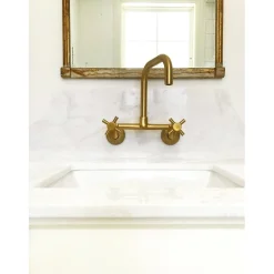 Kingston Brass Concord 8-Inch Adjustable Center 2-Hole Wall Mount Kitchen Faucet