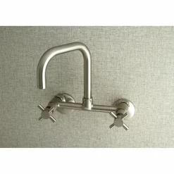 Kingston Brass Concord 8-Inch Adjustable Center 2-Hole Wall Mount Kitchen Faucet