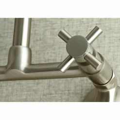 Kingston Brass Concord 8-Inch Adjustable Center 2-Hole Wall Mount Kitchen Faucet