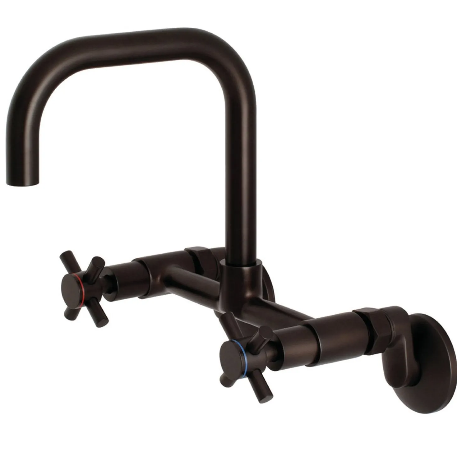 Kingston Brass Concord 8-Inch Adjustable Center 2-Hole Wall Mount Kitchen Faucet