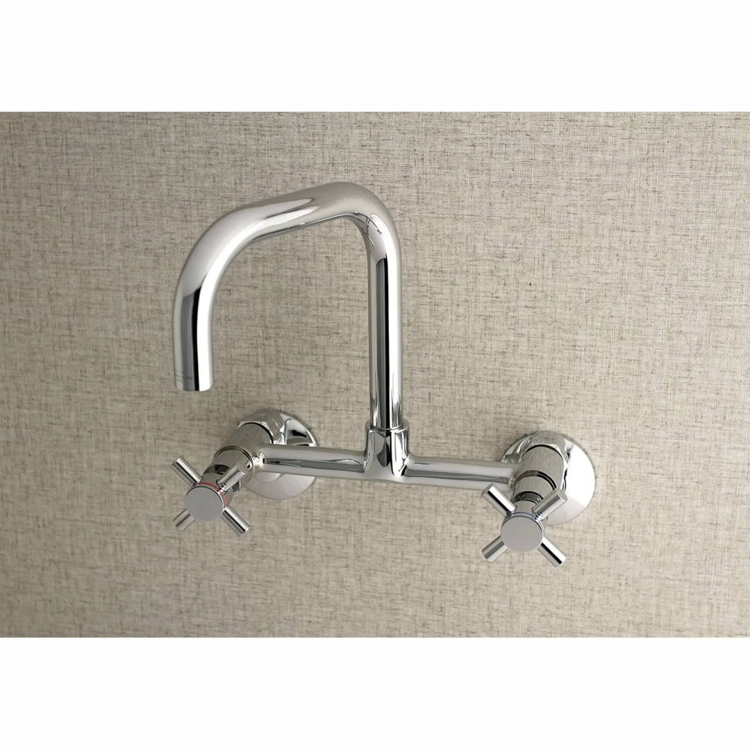 Kingston Brass Concord 8-Inch Adjustable Center 2-Hole Wall Mount Kitchen Faucet