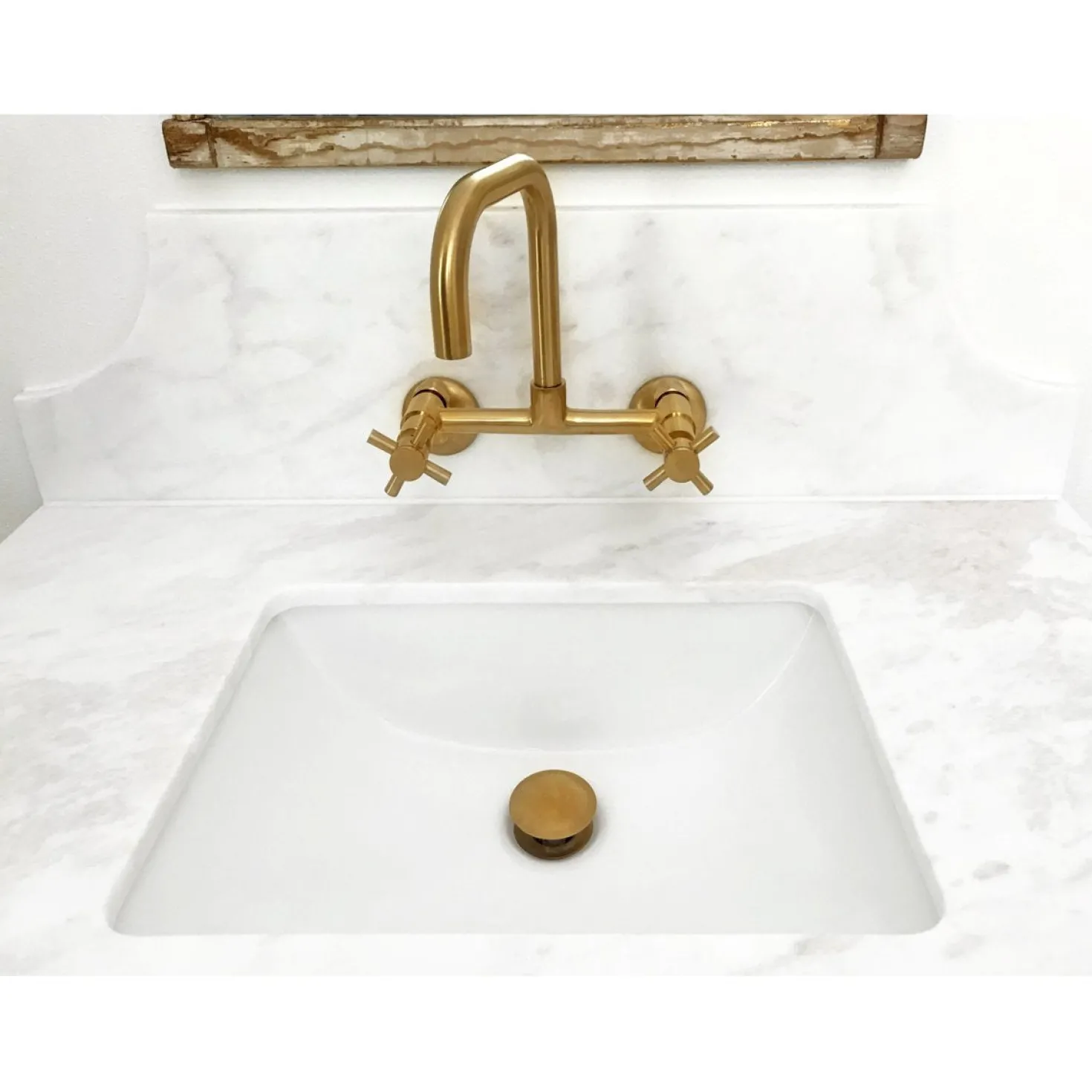 Kingston Brass Concord 8-Inch Adjustable Center 2-Hole Wall Mount Kitchen Faucet