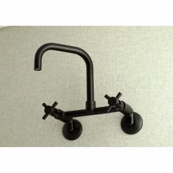 Kingston Brass Concord 8-Inch Adjustable Center 2-Hole Wall Mount Kitchen Faucet