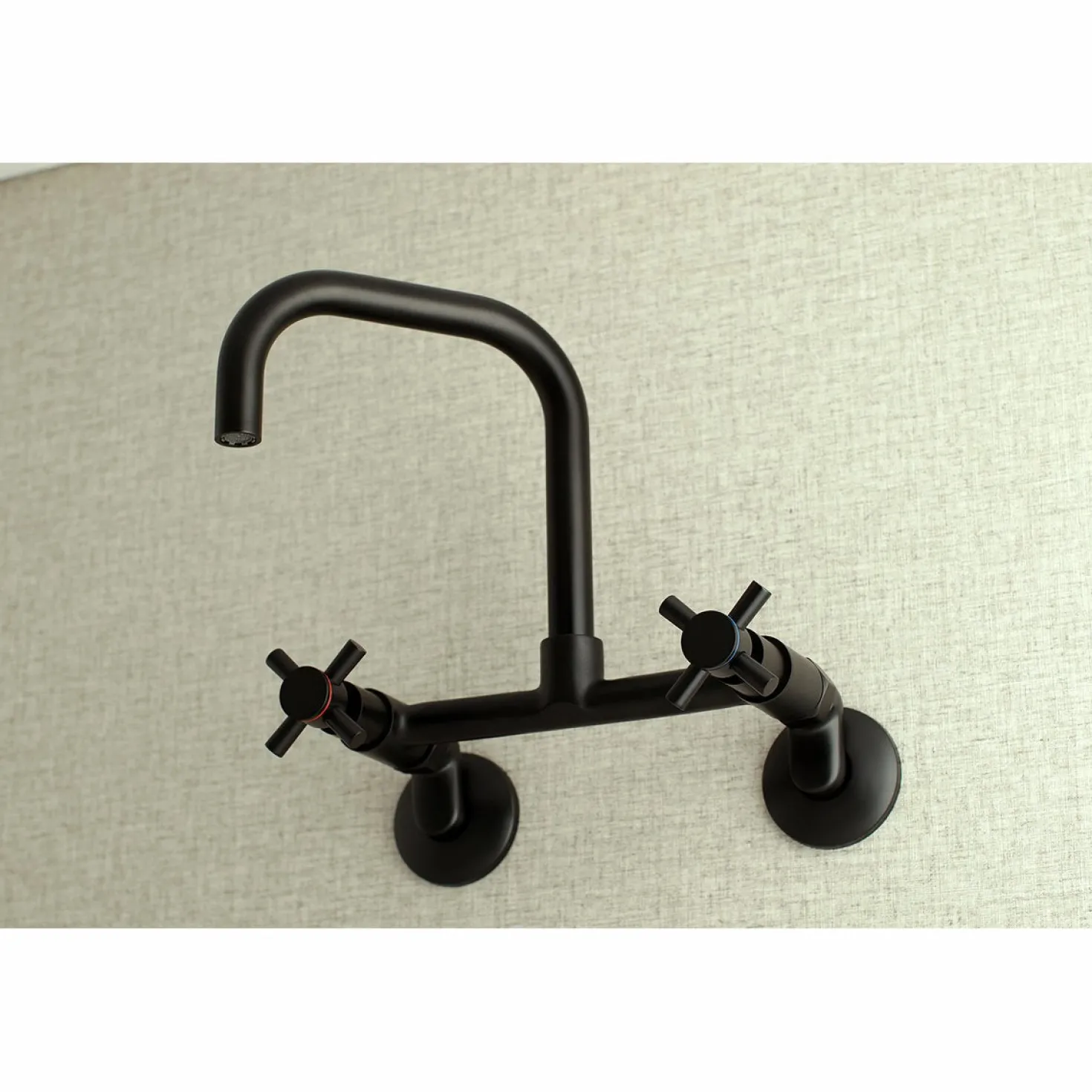 Kingston Brass Concord 8-Inch Adjustable Center 2-Hole Wall Mount Kitchen Faucet