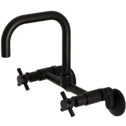 Kingston Brass Concord 8-Inch Adjustable Center 2-Hole Wall Mount Kitchen Faucet