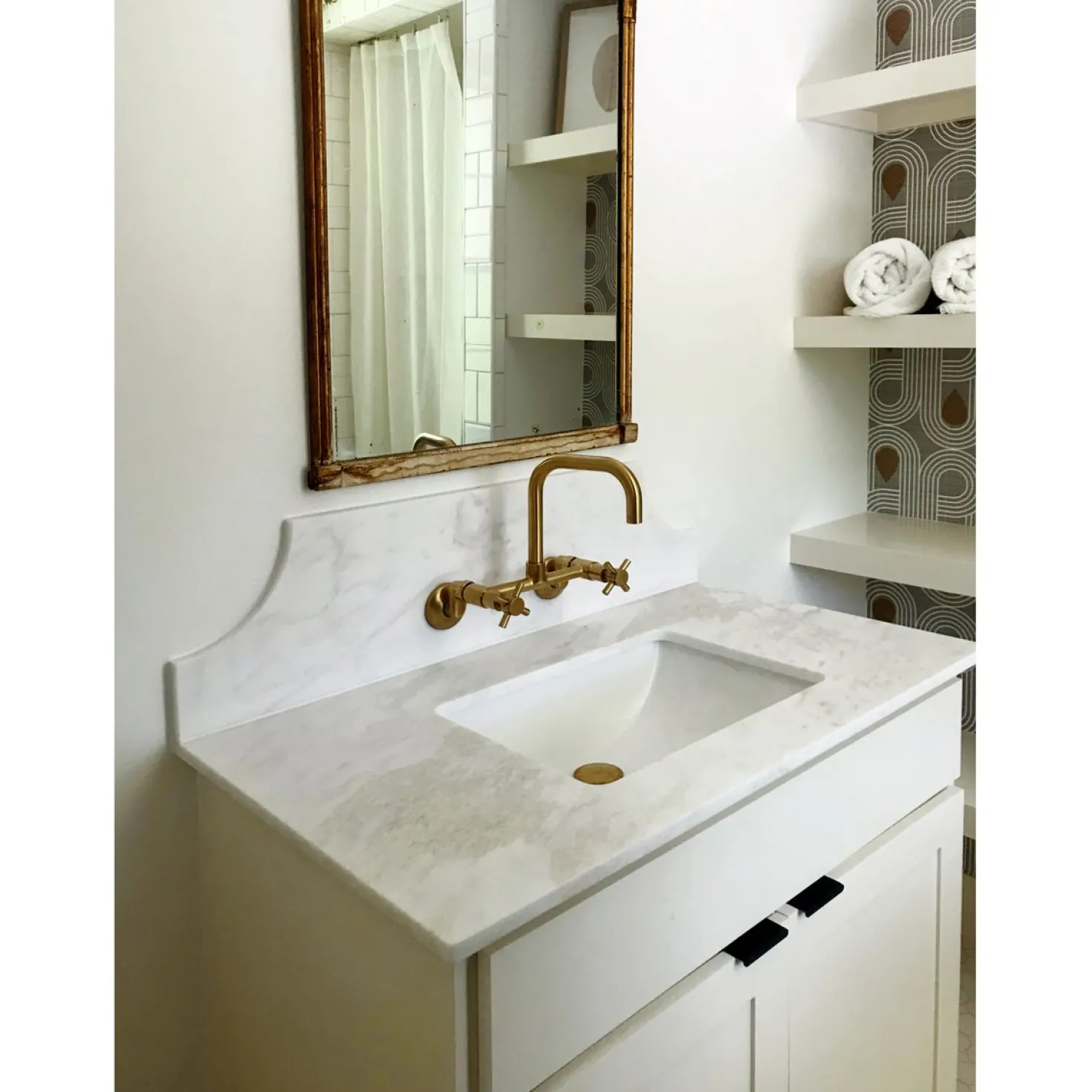 Kingston Brass Concord 8-Inch Adjustable Center 2-Hole Wall Mount Kitchen Faucet
