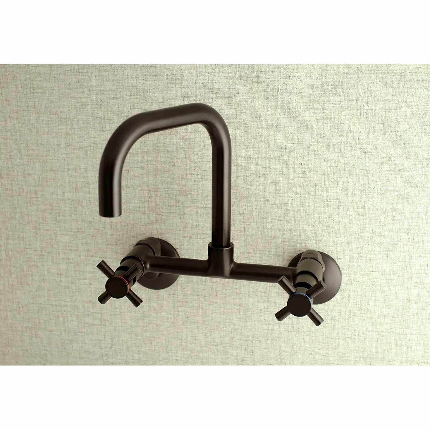 Kingston Brass Concord 8-Inch Adjustable Center 2-Hole Wall Mount Kitchen Faucet