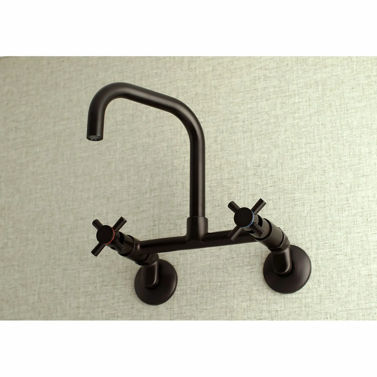 Kingston Brass Concord 8-Inch Adjustable Center 2-Hole Wall Mount Kitchen Faucet