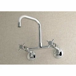 Kingston Brass Concord 8-Inch Adjustable Center 2-Hole Wall Mount Kitchen Faucet