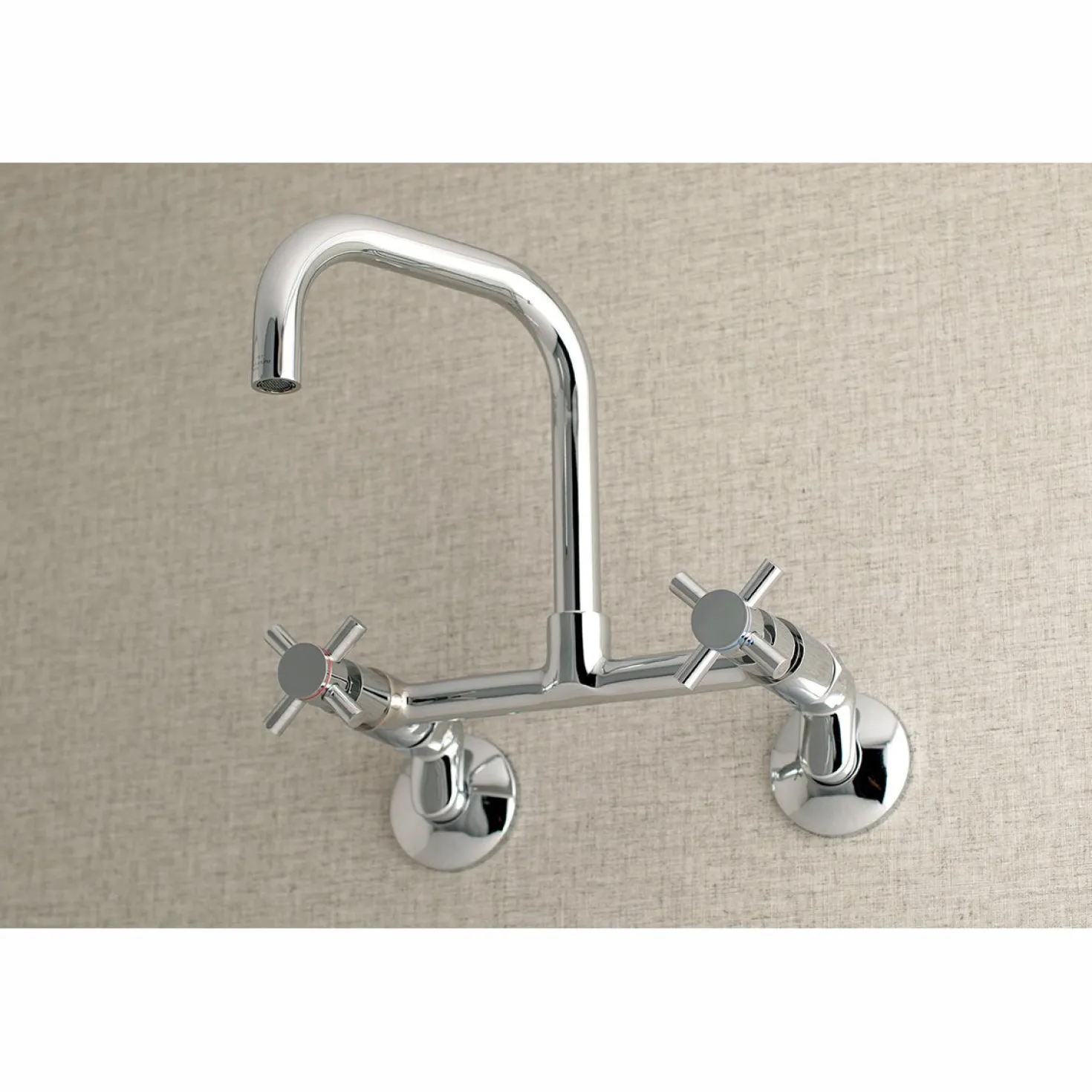 Kingston Brass Concord 8-Inch Adjustable Center 2-Hole Wall Mount Kitchen Faucet