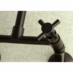 Kingston Brass Concord 8-Inch Adjustable Center 2-Hole Wall Mount Kitchen Faucet