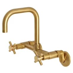 Kingston Brass Concord 8-Inch Adjustable Center 2-Hole Wall Mount Kitchen Faucet
