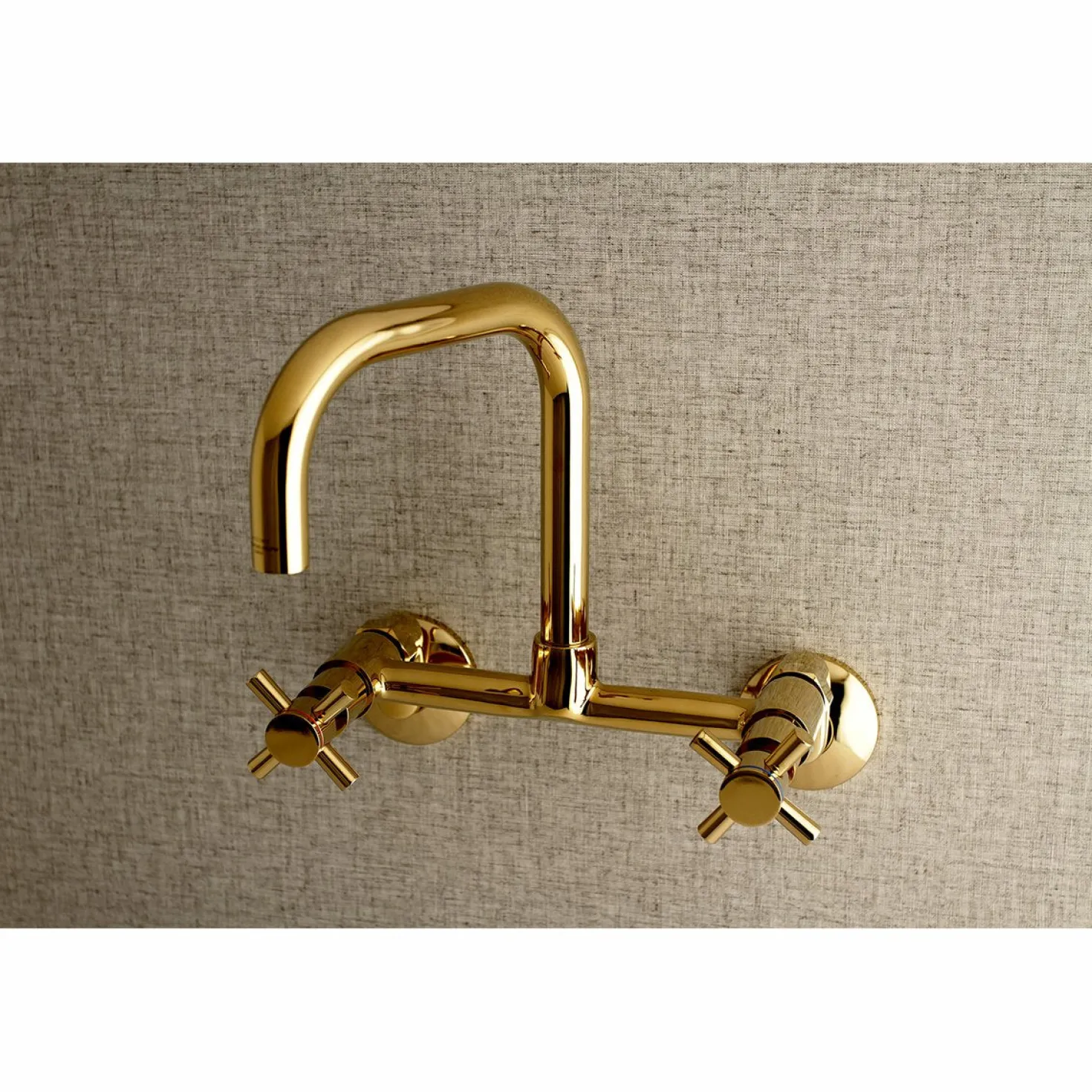 Kingston Brass Concord 8-Inch Adjustable Center 2-Hole Wall Mount Kitchen Faucet