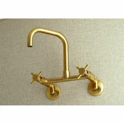 Kingston Brass Concord 8-Inch Adjustable Center 2-Hole Wall Mount Kitchen Faucet