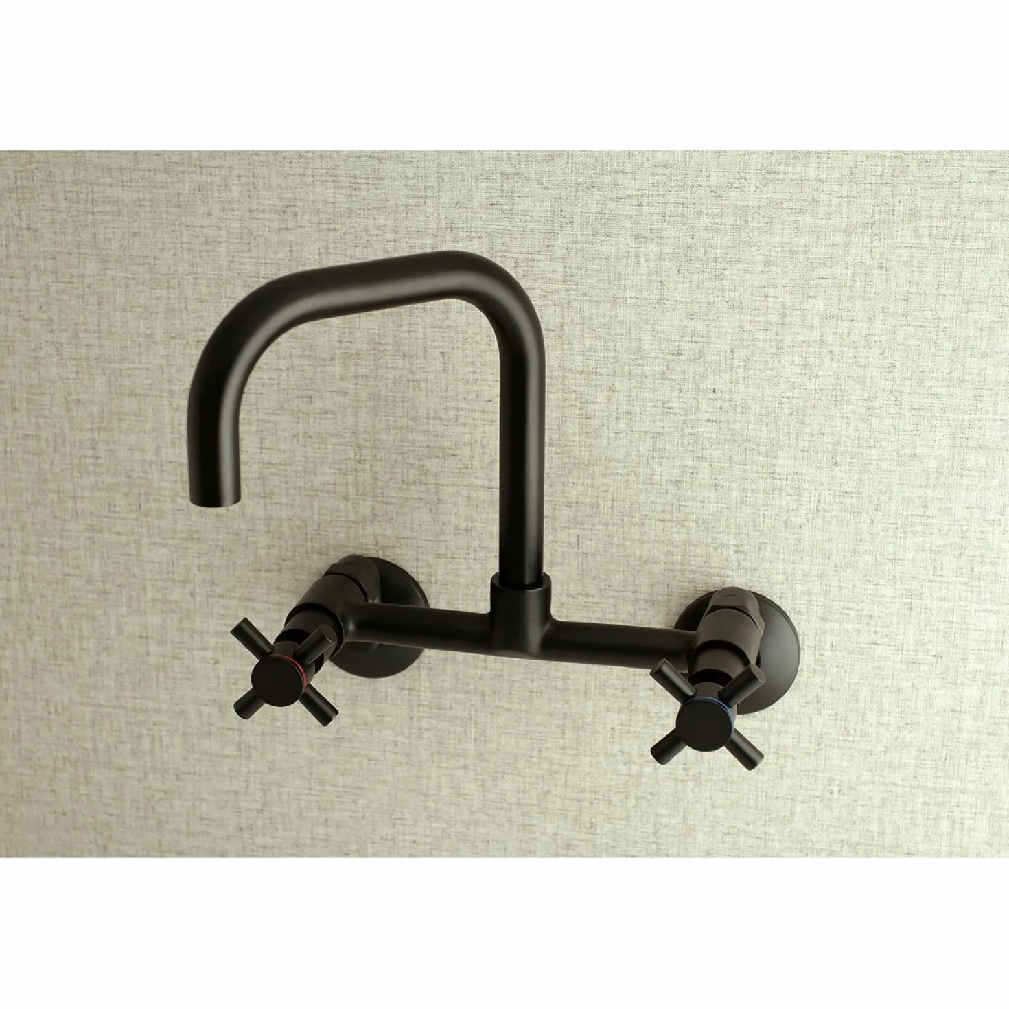 Kingston Brass Concord 8-Inch Adjustable Center 2-Hole Wall Mount Kitchen Faucet