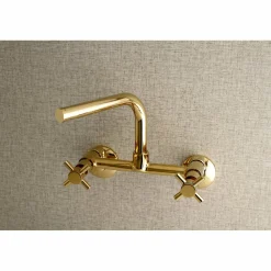 Kingston Brass Concord 8-Inch Adjustable Center Wall Mount Kitchen Faucet