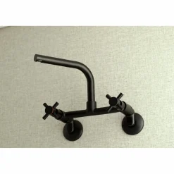 Kingston Brass Concord 8-Inch Adjustable Center Wall Mount Kitchen Faucet