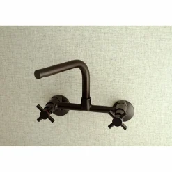 Kingston Brass Concord 8-Inch Adjustable Center Wall Mount Kitchen Faucet