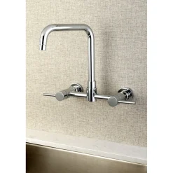Kingston Brass Concord 8-Inch Centerset Wall Mount Kitchen Faucet