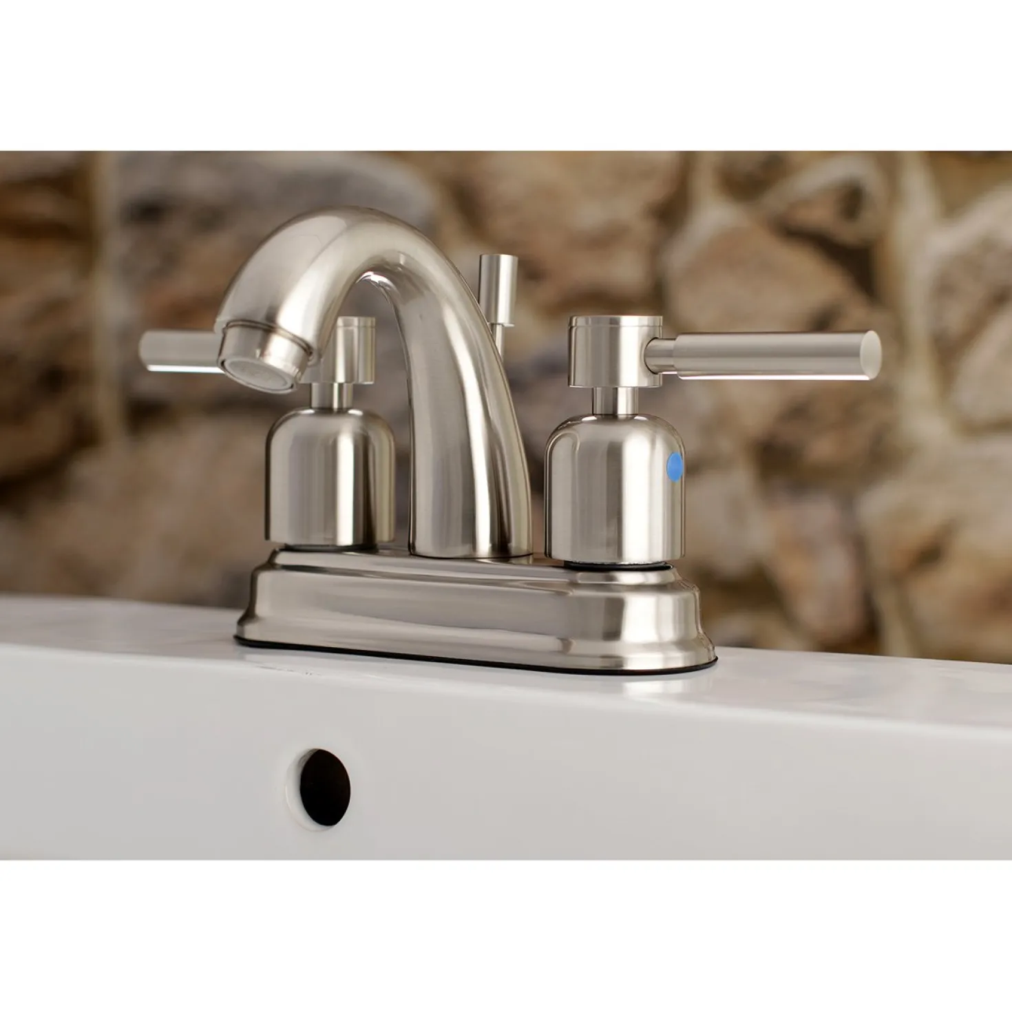 Kingston Brass Concord 4-Inch Centerset Deck Mount Bathroom Faucet