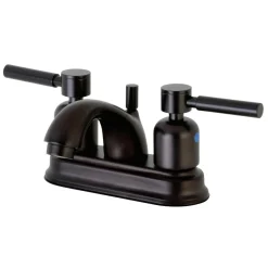 Kingston Brass Concord 4-Inch Centerset 3-Hole Bathroom Faucet with Retail Pop-Up