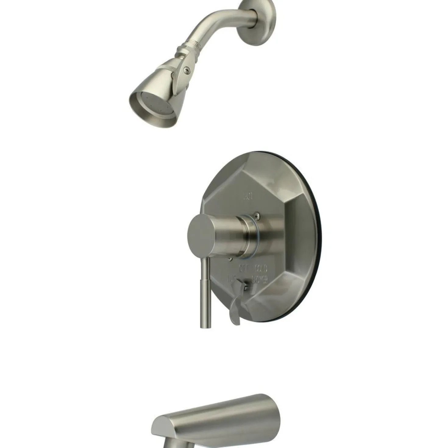Kingston Brass Concord Modern Single Handle Brass Tub and Shower Faucet