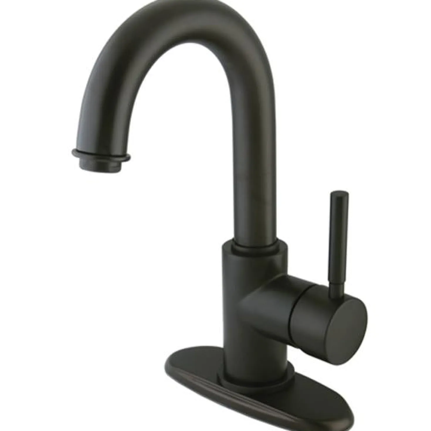 Kingston Brass Concord Single Handle 4" Centerset Lavatory Faucet with Push-Up and Optional Deck Plate in Oil Rubbed Bronze