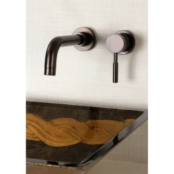 Kingston Brass Concord Single Lever Handle Wall Mount Bathroom Faucet