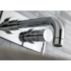 Kingston Brass Concord Single Lever Handle Wall Mount Bathroom Faucet