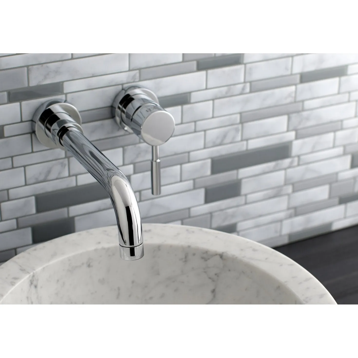Kingston Brass Concord Single Lever Handle Wall Mount Bathroom Faucet
