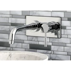 Kingston Brass Concord Single Lever Handle Wall Mount Bathroom Faucet