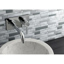 Kingston Brass Concord Single Lever Handle Wall Mount Bathroom Faucet