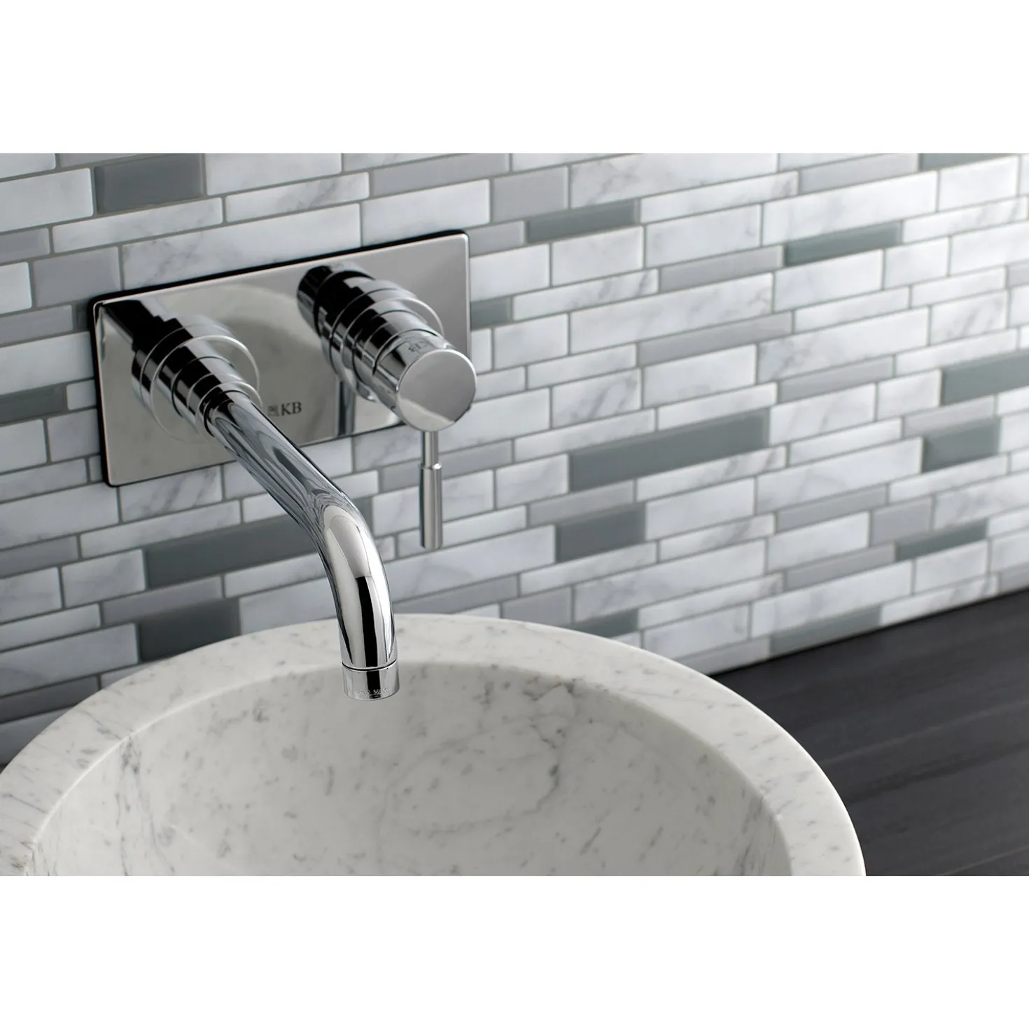 Kingston Brass Concord Single Lever Handle Wall Mount Bathroom Faucet