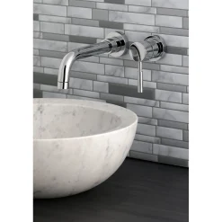Kingston Brass Concord Single Lever Handle Wall Mount Bathroom Faucet