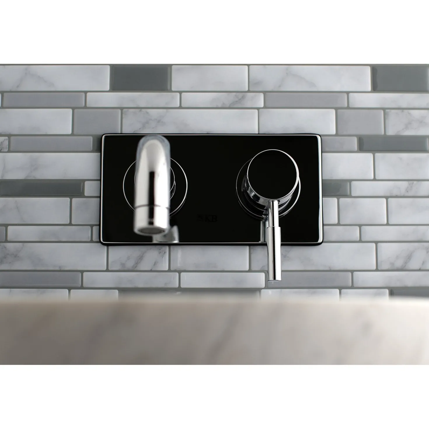 Kingston Brass Concord Single Lever Handle Wall Mount Bathroom Faucet