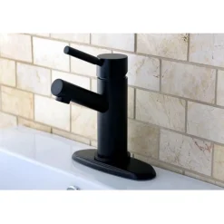 Kingston Brass Concord Single Handle 4" Centerset Lavatory Faucet with Brass Pop-up and Optional Deck Plate