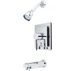 Kingston Brass Concord Single Handle Tub and Shower Faucet in Polished Chrome