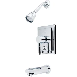 Kingston Brass Concord Single Handle Tub and Shower Faucet in Polished Chrome