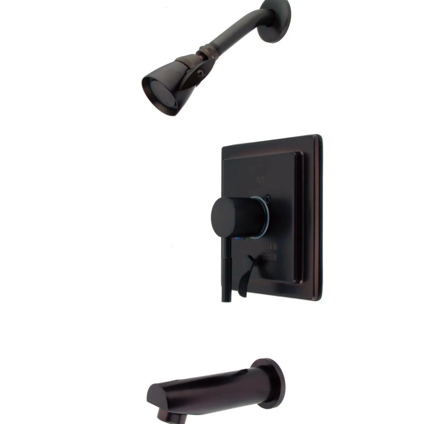 Kingston Brass Concord Single Handle Brass Tub and Shower Faucet
