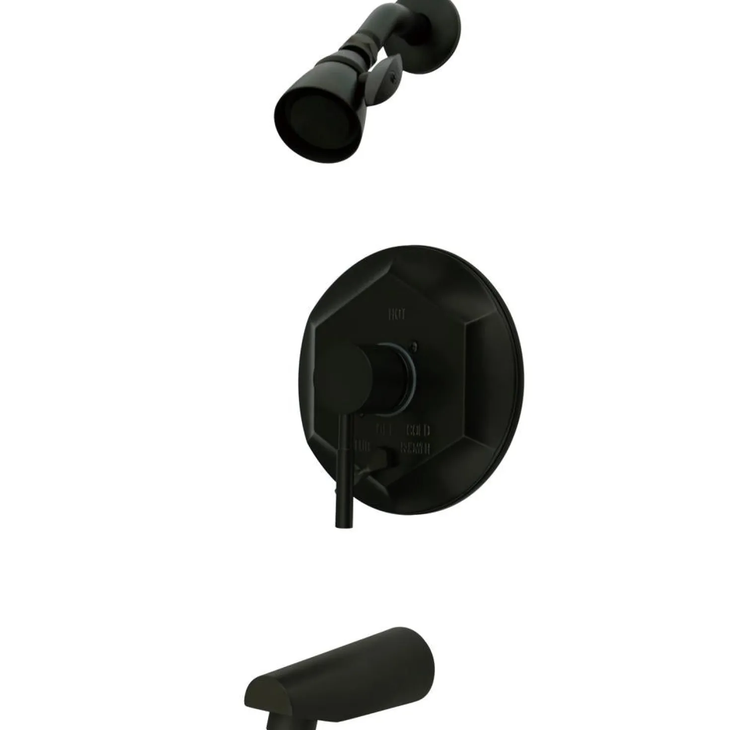 Kingston Brass Concord Single Handle Tub and Shower Faucet in Oil Rubbed Bronze