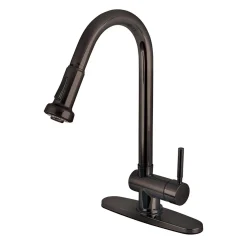 Kingston Brass Concord Single Handle Kitchen Faucet with Pull-Down Sprayer