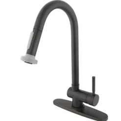 Kingston Brass Concord Single Handle Kitchen Faucet with Pull-Down Sprayer