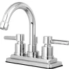 Kingston Brass Concord Three Hole Two Handle 4" Centerset Lavatory Faucet with Brass Pop-up