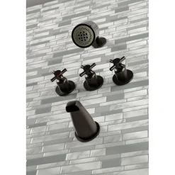 Kingston Brass Concord Three Handles Tub and Shower Faucet