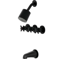 Kingston Brass Concord Three Handles Tub and Shower Faucet