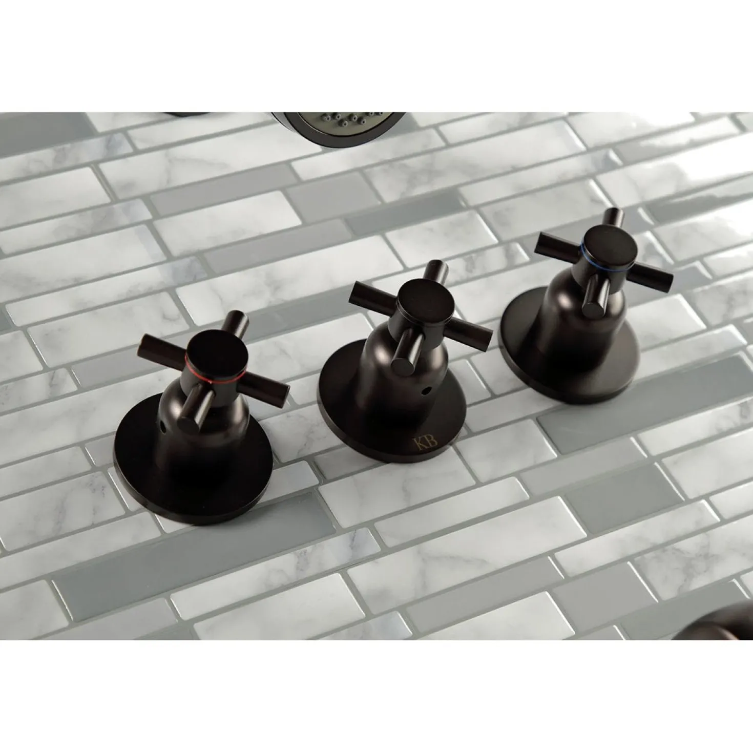 Kingston Brass Concord Three Handles Tub and Shower Faucet