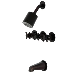 Kingston Brass Concord Three Handles Tub and Shower Faucet
