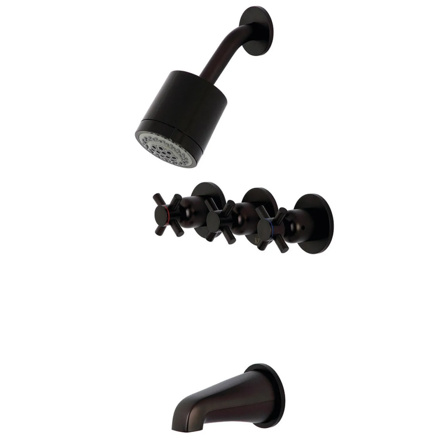 Kingston Brass Concord Three Handles Tub and Shower Faucet