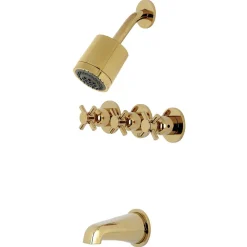 Kingston Brass Concord Three Handles Tub and Shower Faucet